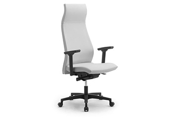 Modern white or grey frame office armchair with headrest