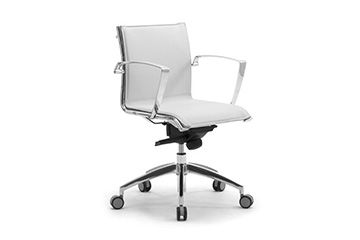 Modern design white or grey frame office  and meeting armchair Origami LX