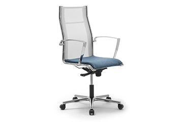 White or grey frame mesh design executive office armchair