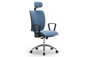 Chairs for industrial and laboratory control workstations with headrest and armrests Sprint-X