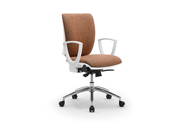 Modern design white or grey task office armchair with metal base Sprint