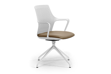 Modern design white armchairs for office lobby, reception, and entrance hall IPA