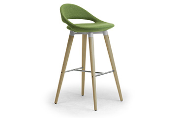Design stools with wooden legs for casinos, slot machine, poker and videolottery rooms Samba