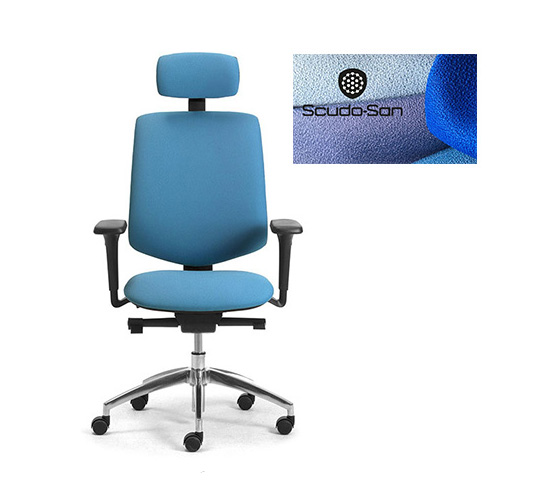 office swivel armchairs with SCUDOSAN anti-stain antibacterial fabrics