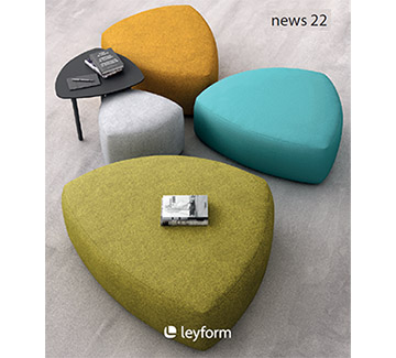 Pouf ottomans with modern style and colours for open-space hall GOGO