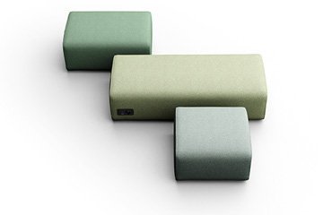 Pouffe plus size for colourful lounges open-space in reception and waiting areas Noa'