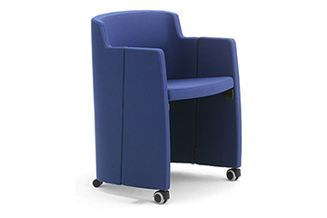 Stacking tub armchairs with writing tablet Clac