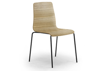 Modern design 4 legs wooden armchairs for congress hall, training, meeting Zerosedici 4gl