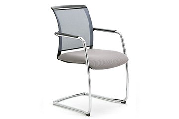 Visitor cantilever chairs with mesh Cometa Relax