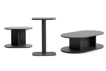 Low tables for sofa systems and pouffes in lounge settings Noa'