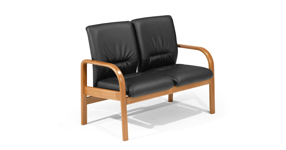 Wooden sofas for living room and waiting areas Leyform
