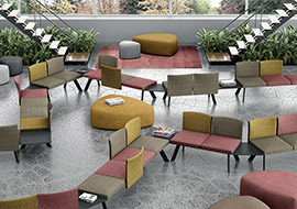modular benches for open-space public-area Ola