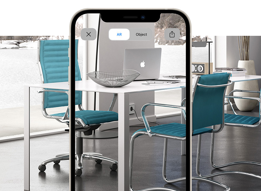 View the managerial office armchairs for conference and board room offices with augmented reality Origami TD