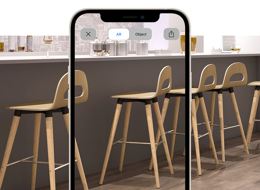 Vintage wooden stools for kitchen island, bar, pub and with augmented reality Samba wood Stool