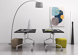 Training and nesting tables with folding top Arno-5